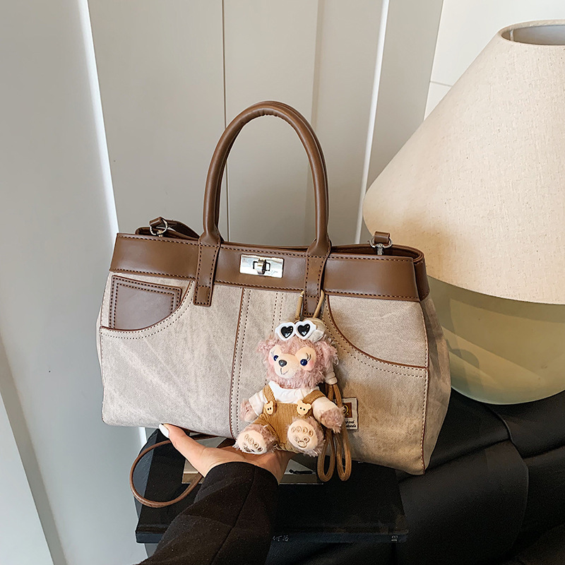 Luxury Bags Denim - 여름용 고급 레트로 토트백, 가볍고 고급스러운