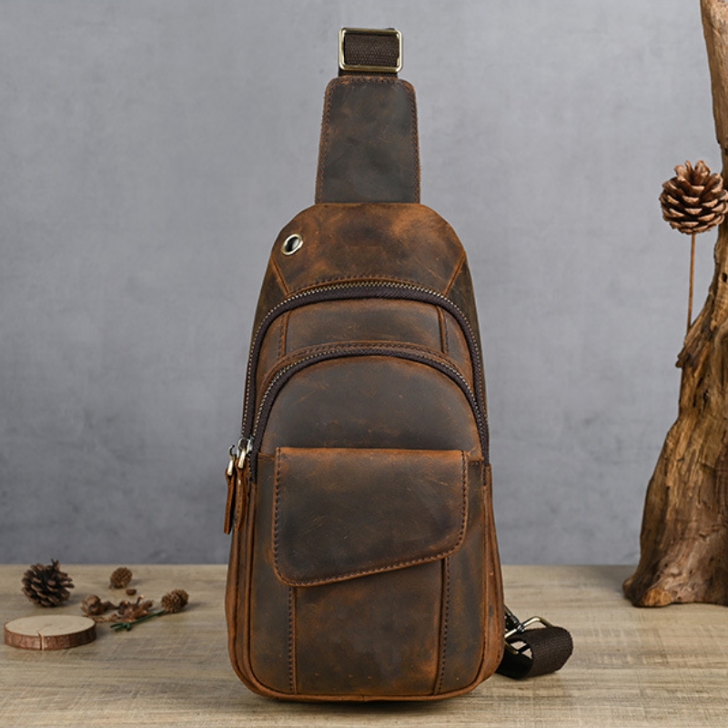 Luxury Bags Leather - 디자이너 럭셔리 다기능 남성 가슴 가방