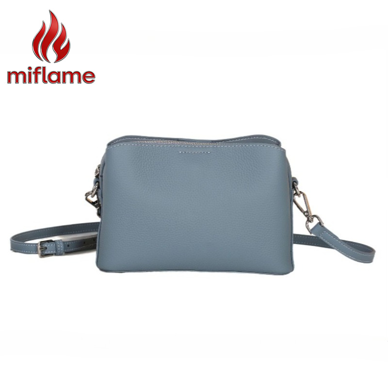 Quiet Luxury Bags Crossbody - 여성용 정품 가죽 스퀘어 크로스바디 백,