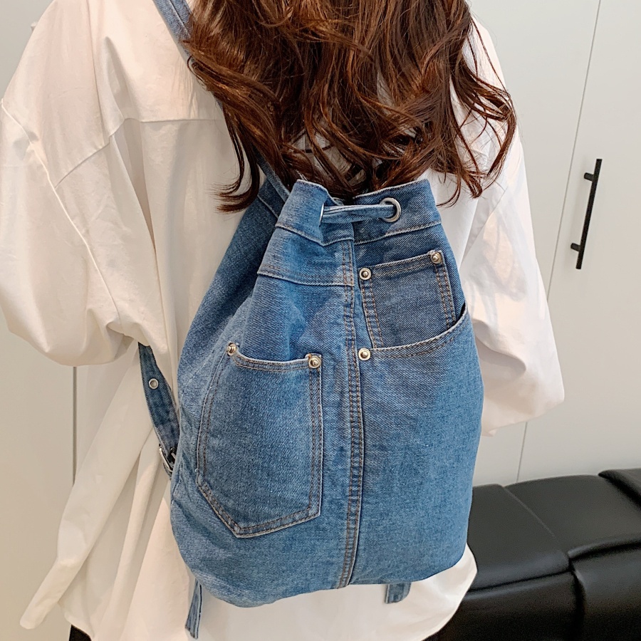 Luxury Bags Denim - 데님 여성 배낭 십대 소녀를위한 캐주얼