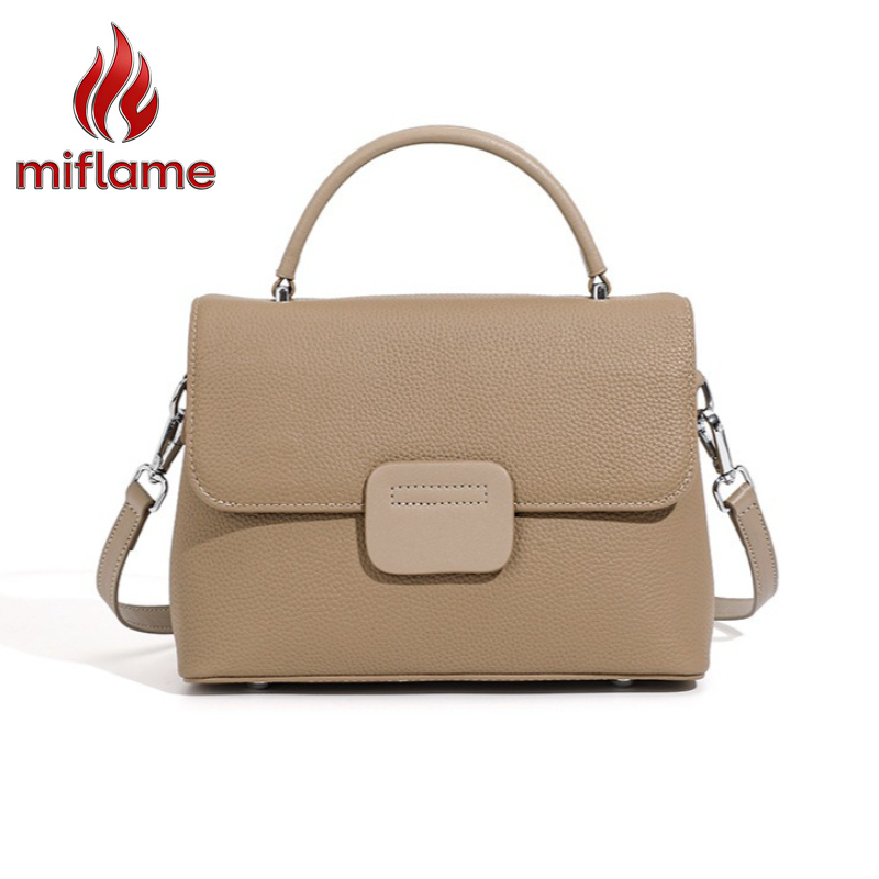 Quiet Luxury Bags Crossbody - 여성용 정품 가죽 숄더백, 풀 그레인