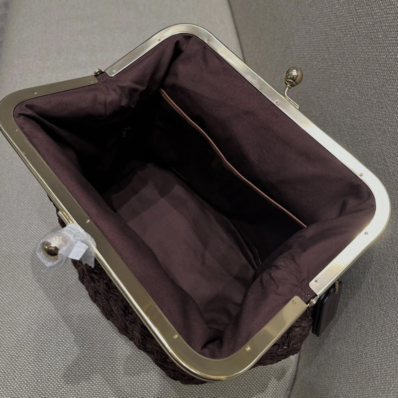 손으로 짠 키스락 프레임 숄더 라피아 클립 스트로 비치 - Luxury Bag Collection 리뷰 및 가격