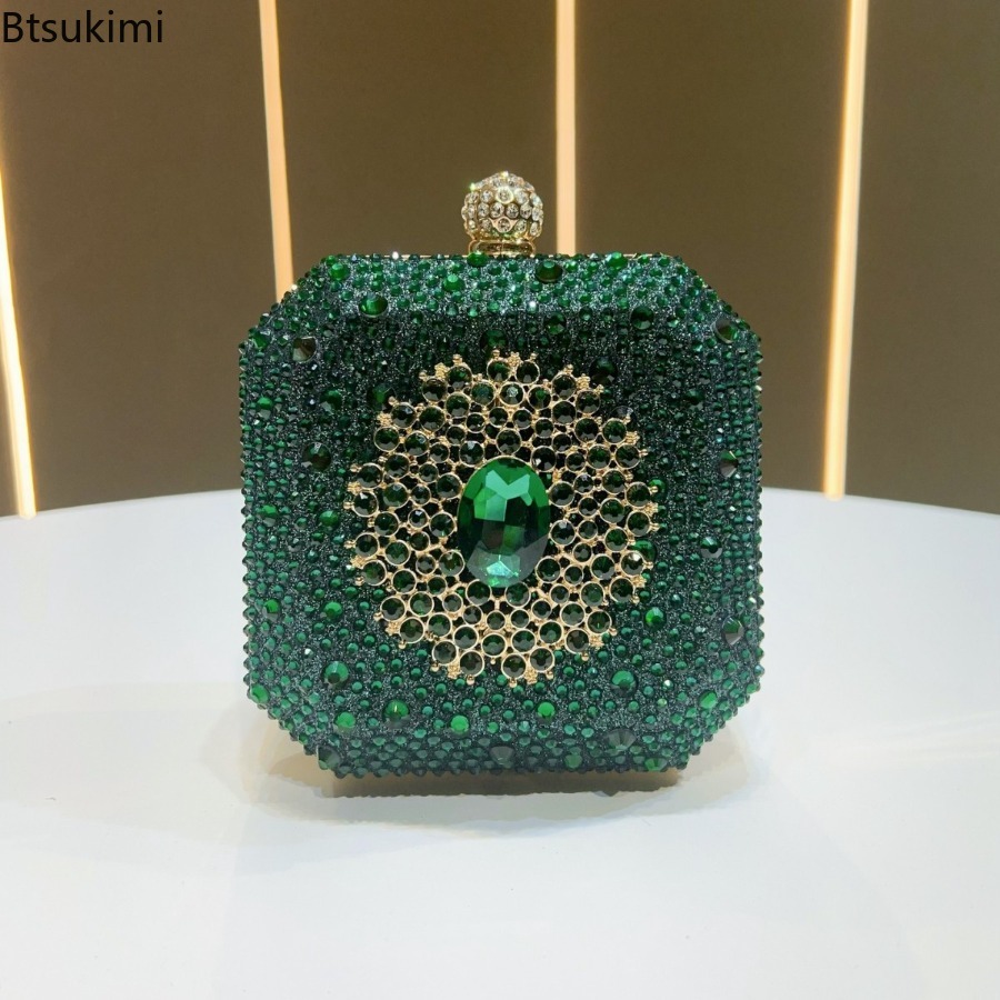 미니 크리스탈 이브닝 백 여성용 메탈 박스 클러치 백  - Mini Bag Evening Clutch 리뷰 및 가격