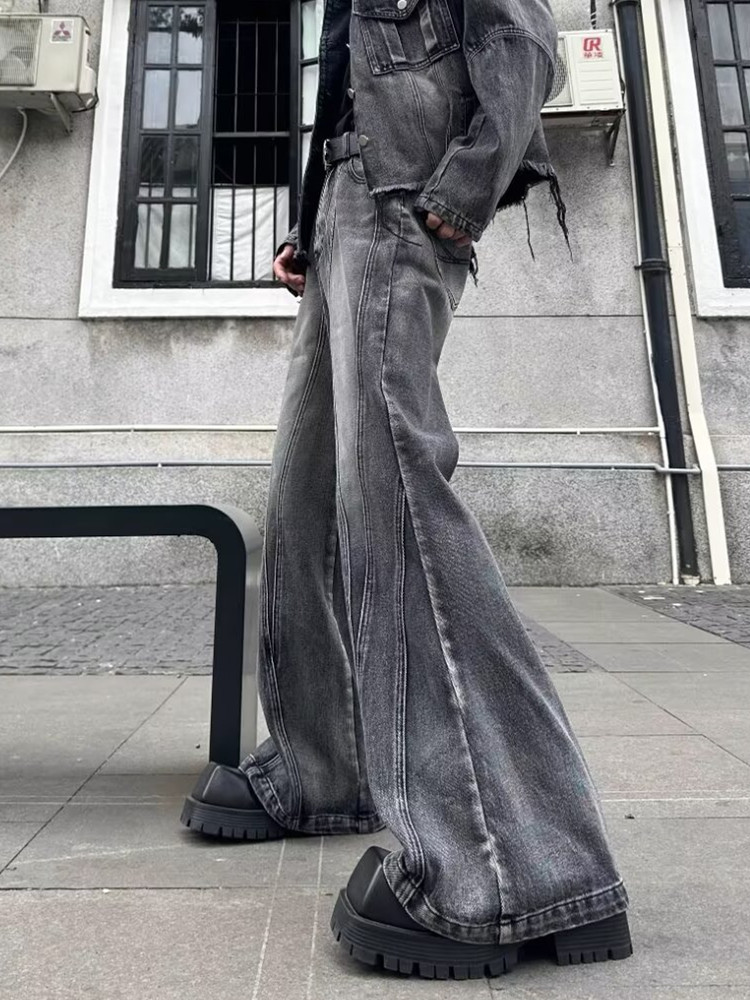 2026 트래시 Y2K 스트리트웨어 워싱 그레이 배기  - Luxury Bags Denim 리뷰 및 가격