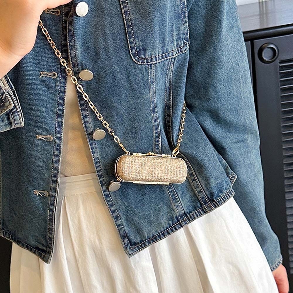 체인 퍼스 라인스톤 체인 립스틱 백 반짝이는 럭셔리 이 - Mini Bag Evening Clutch 리뷰 및 가격