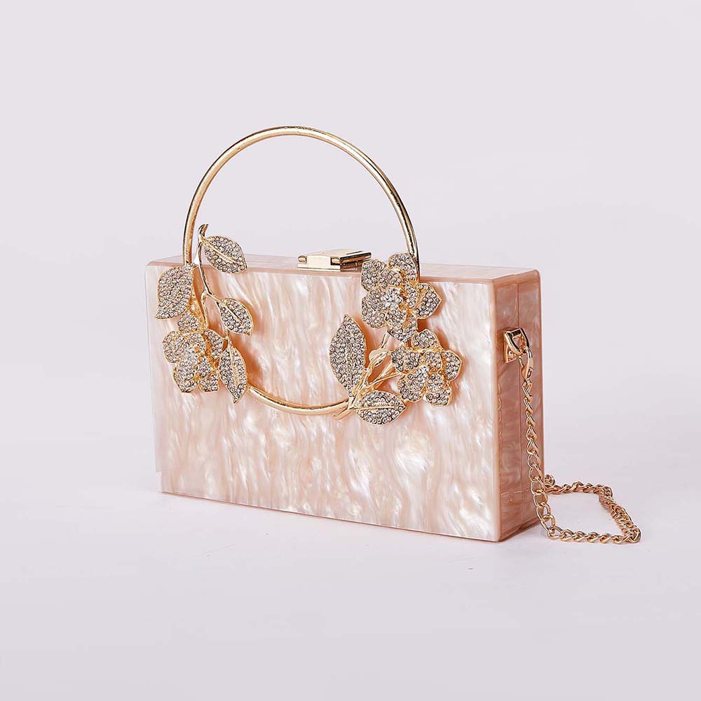 새로운 여성 아크릴 이브닝 백 진주 꽃 토트 빈티지 스 - Luxury Bags News 리뷰 및 가격