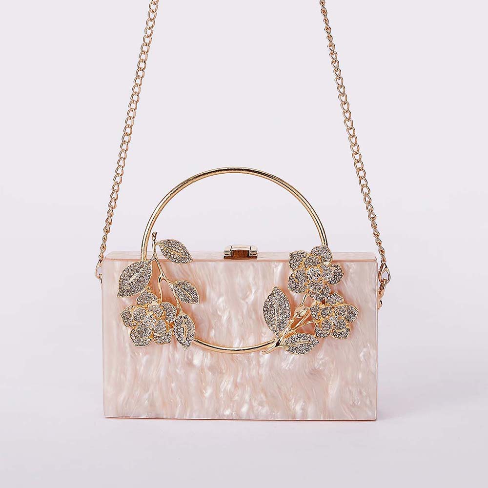 새로운 여성 아크릴 이브닝 백 진주 꽃 토트 빈티지 스 - Luxury Bags News 리뷰 및 가격