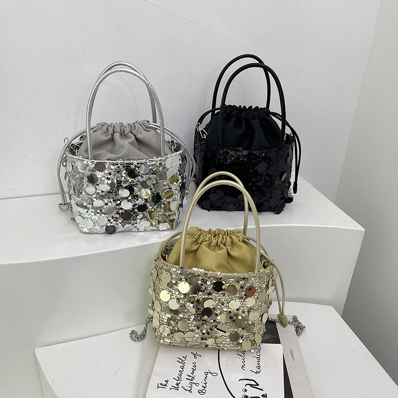 여성을 위한 라이트 럭셔리 스팽글 버킷 핸드백 패셔너블 - Luxury Bags News 리뷰 및 가격