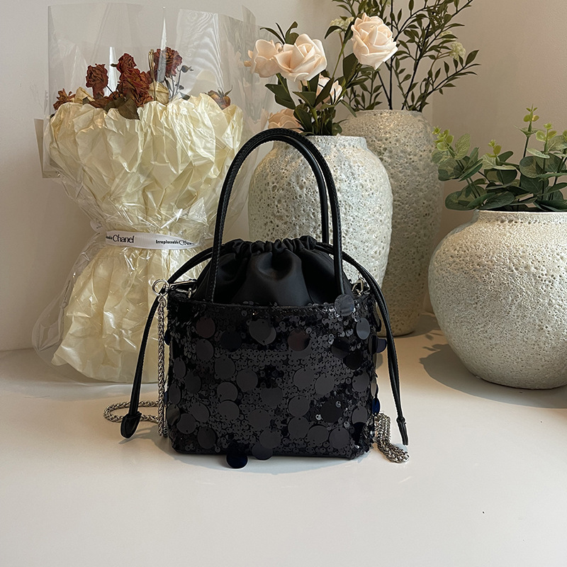 여성을 위한 라이트 럭셔리 스팽글 버킷 핸드백 패셔너블 - Luxury Bags News 리뷰 및 가격