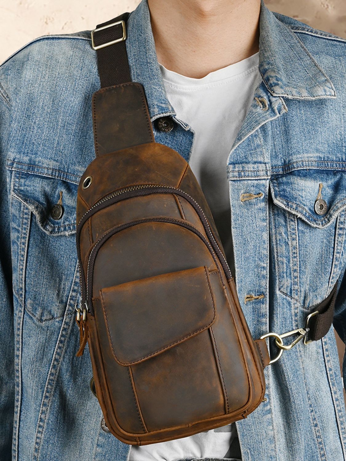 디자이너 럭셔리 다기능 남성 가슴 가방 대용량 야외 남 - Luxury Bags Leather 리뷰 및 가격