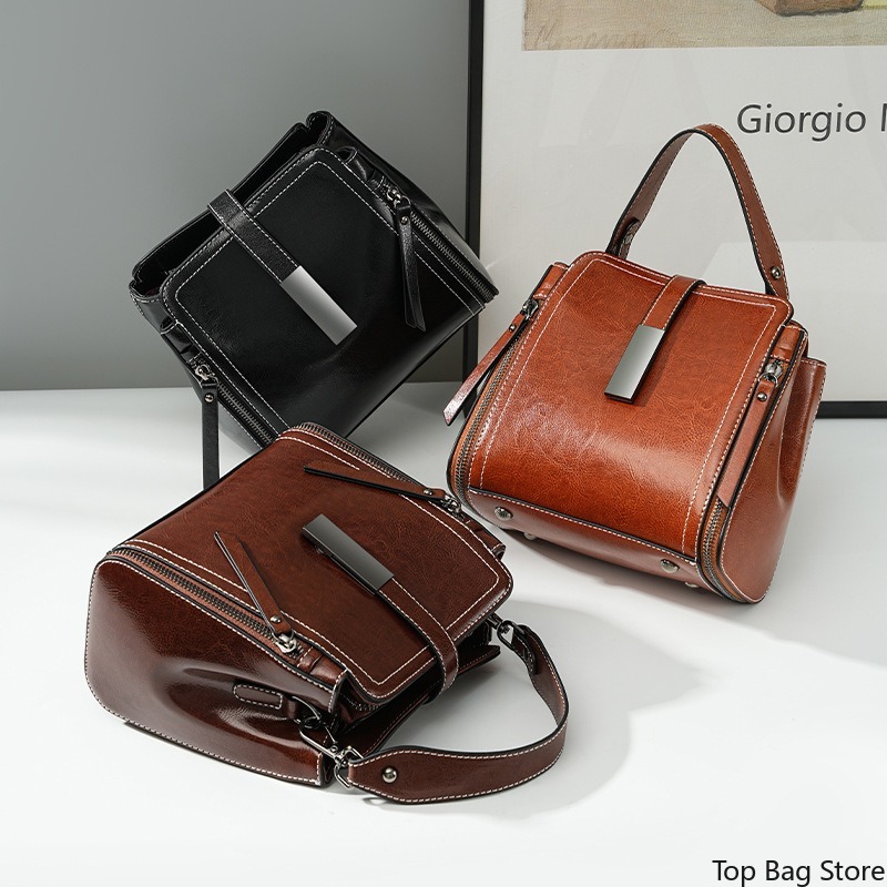 여성용 정품 가죽 크로스바디 백, 탑 핸들 및 탈부착  - Quiet Luxury Bags Crossbody 리뷰 및 가격