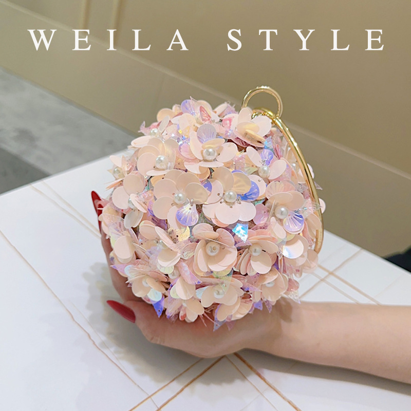 미니 스팽글 플라워 이브닝 백, 우아한 디너 클러치 지 - Mini Bag Evening Clutch 리뷰 및 가격