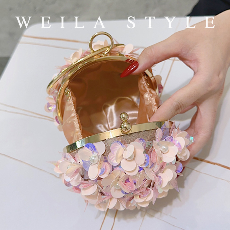 미니 스팽글 플라워 이브닝 백, 우아한 디너 클러치 지 - Mini Bag Evening Clutch 리뷰 및 가격