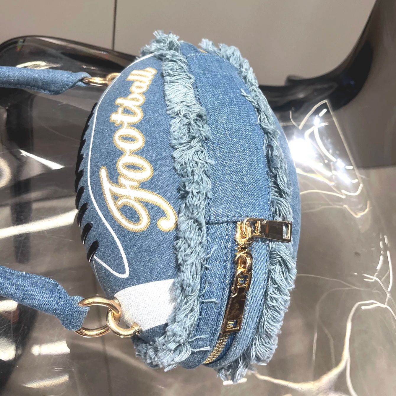 데님 볼 모양 이브닝 클러치 백, 지갑 및 핸드백, 럭 - Luxury Bags Denim 리뷰 및 가격