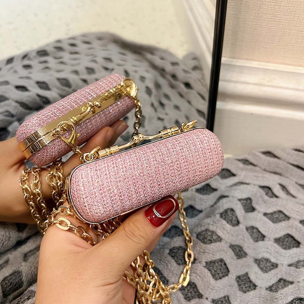 라인스톤 체인 립스틱 가방 반짝이는 컴팩트 이브닝 클러 - Mini Bag Evening Clutch 리뷰 및 가격