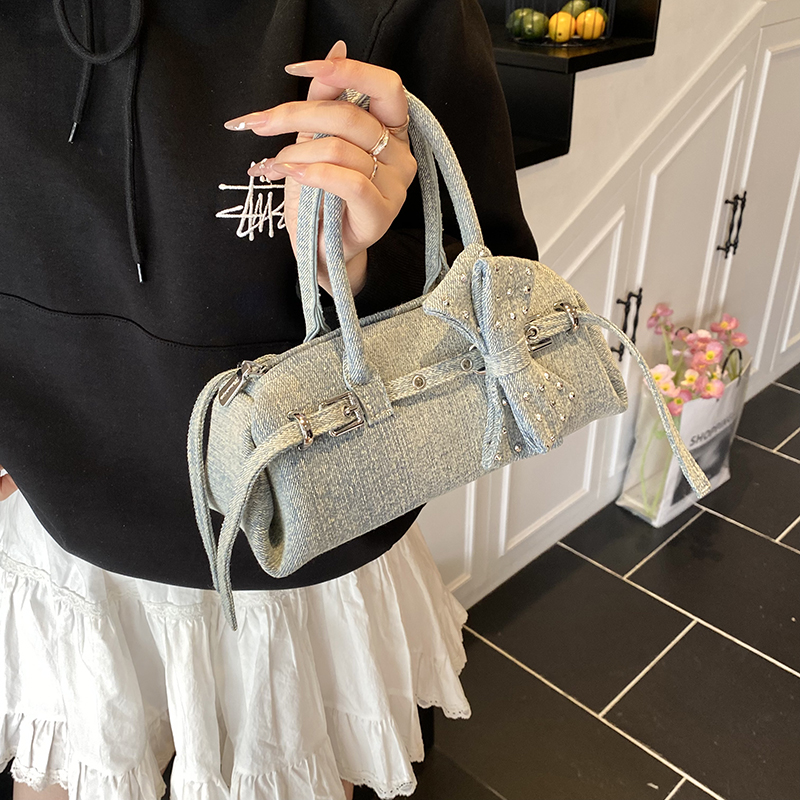 Sweetie Bowknot 여성용 소형 볼링 가방 데 - Luxury Bags Denim 리뷰 및 가격