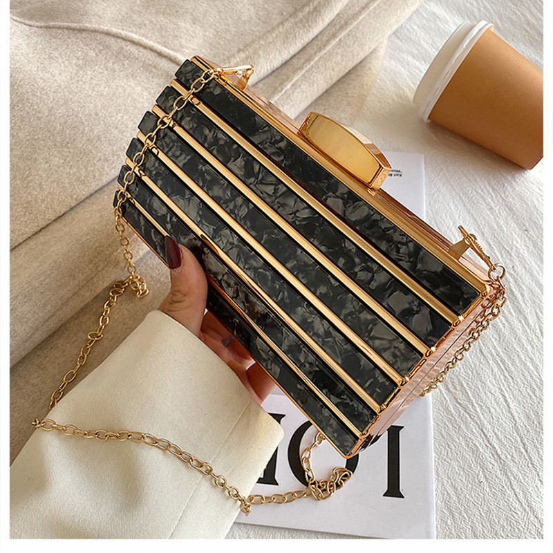 럭셔리 디자이너 아크릴 스퀘어 백, 체인 숄더 크로스바 - Mini Bag Evening Clutch 리뷰 및 가격