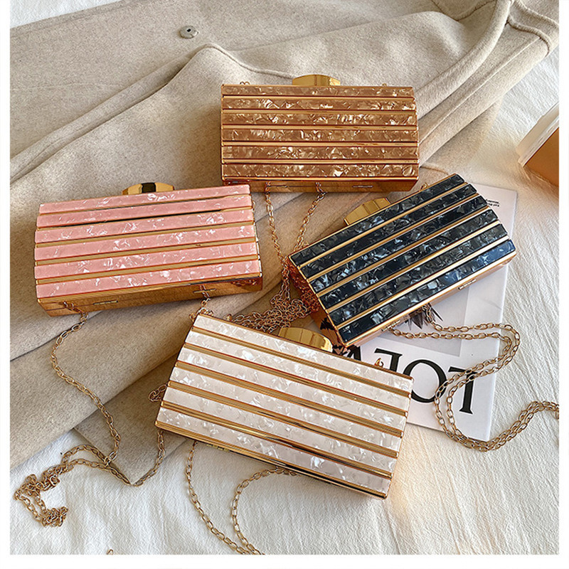 럭셔리 디자이너 아크릴 스퀘어 백, 체인 숄더 크로스바 - Mini Bag Evening Clutch 리뷰 및 가격