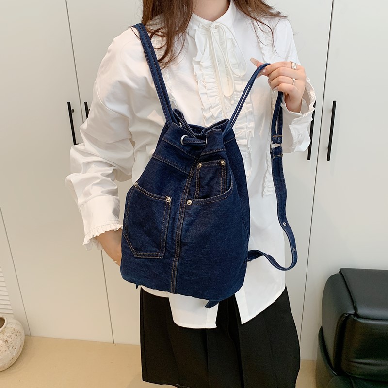 데님 여성 배낭 십대 소녀를위한 캐주얼 학교 배낭 럭셔 - Luxury Bags Denim 리뷰 및 가격