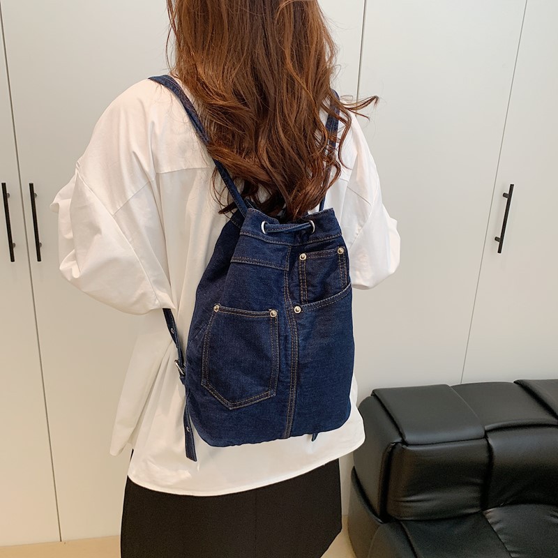 데님 여성 배낭 십대 소녀를위한 캐주얼 학교 배낭 럭셔 - Luxury Bags Denim 리뷰 및 가격