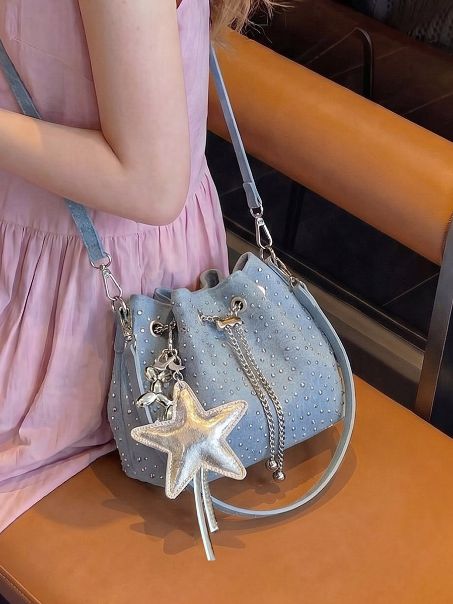 2026년 신상 여성용 체인 드로스트링 버킷백, 고급스 - Luxury Bags Denim 리뷰 및 가격