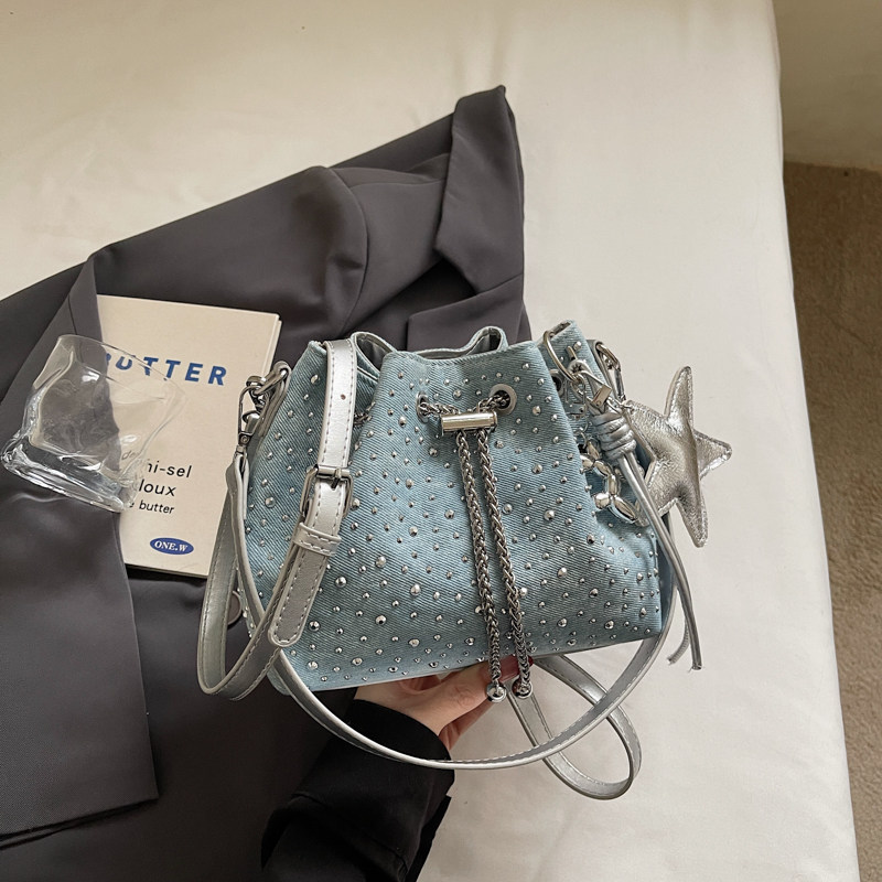 2026년 신상 여성용 체인 드로스트링 버킷백, 고급스 - Luxury Bags Denim 리뷰 및 가격
