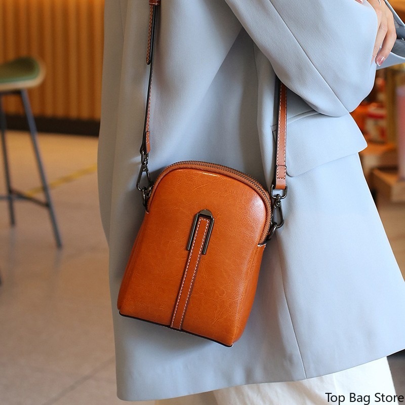 여성용 정품 가죽 숄더 쉘 백, 왁스 가죽 미니멀리스트 - Quiet Luxury Bags Crossbody 리뷰 및 가격