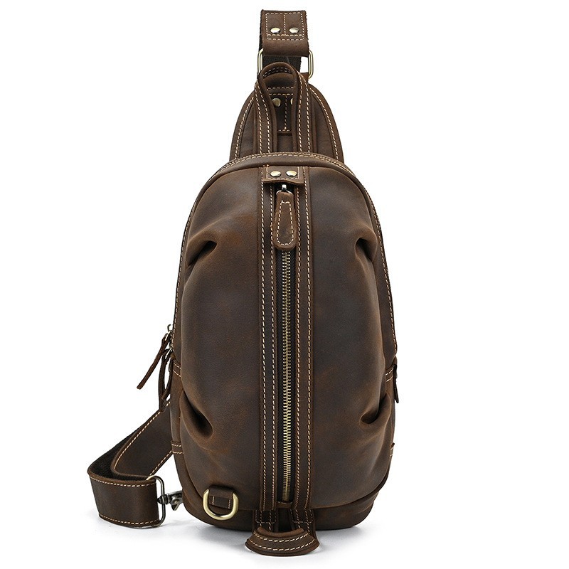 남성용 럭셔리 슬링 체스트 백, 진짜 가죽 다기능 숄더 - Luxury Bags Leather 리뷰 및 가격