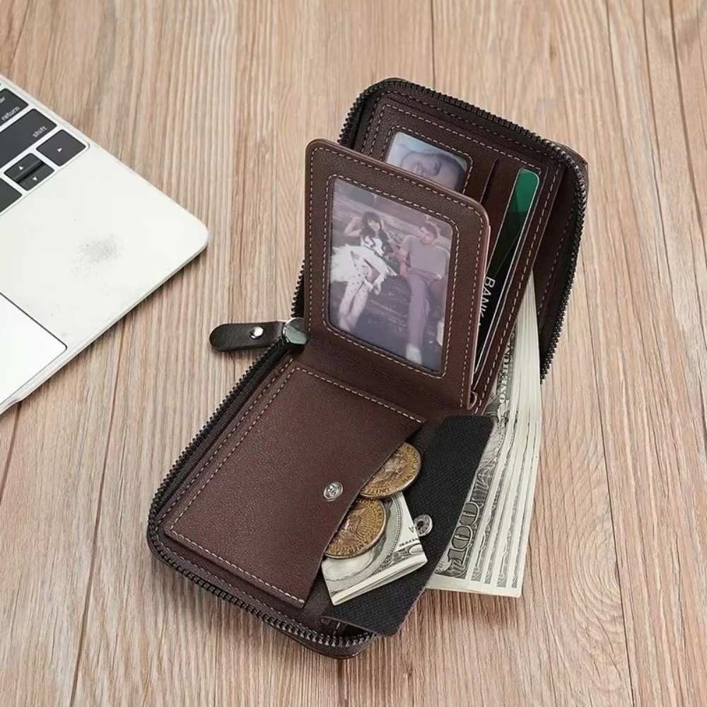 새로운 PU 가죽 남성용 지갑 지퍼 럭셔리 남성용 지갑 - Luxury Bags News 리뷰 및 가격