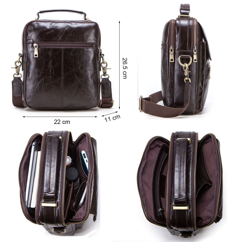 CONTACT'S 남성용 새 정품 가죽 메신저 백 캐주 - Luxury Bags News 리뷰 및 가격